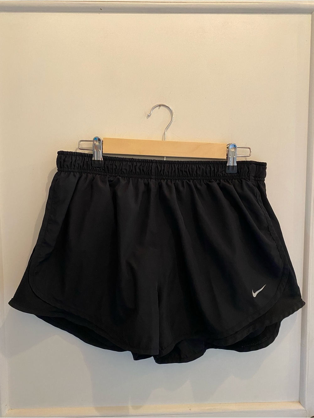 Nike Black Women's Athletic Running Shorts with Swoosh